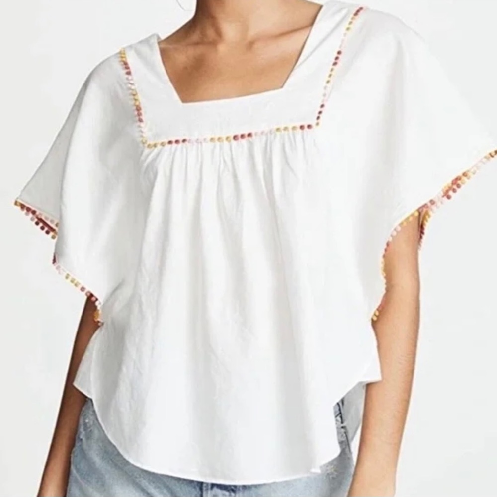 Madewell Pom Pom Butterfly Top
